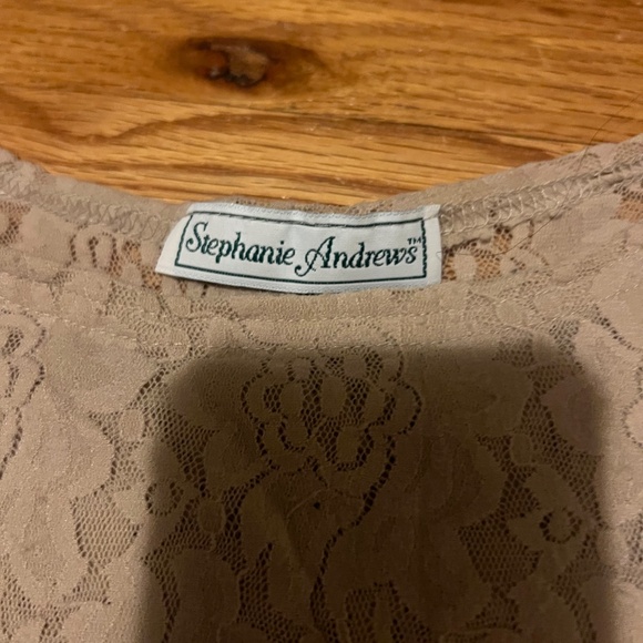 Stephanie Andrews boho mesh floral top - Picture 2 of 5